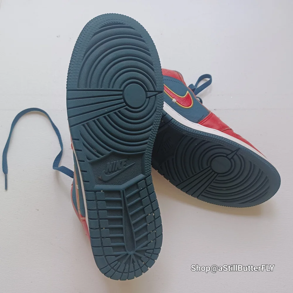Nike Air Jordan Low Top Sneakers - Navy Blue & Red
